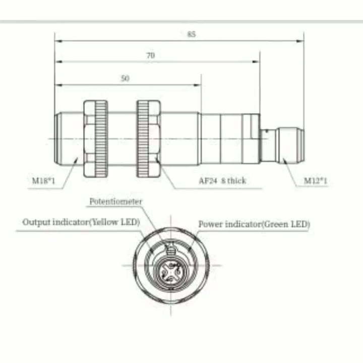 CR18XSCF08DPRY-E2 Емкостной датчик LANBAO — фото 1