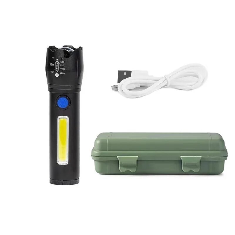 Портативный аккумуляторный фонарик SK68-COB C61 flashlight