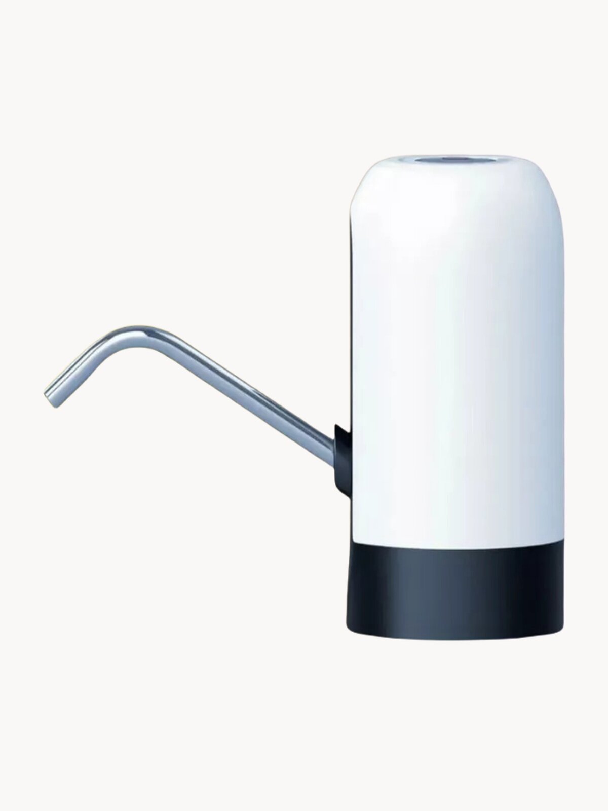 Помпа для воды электрическая для бутыли 19л с аккумулятором и зарядкой USB черно-белого цвета