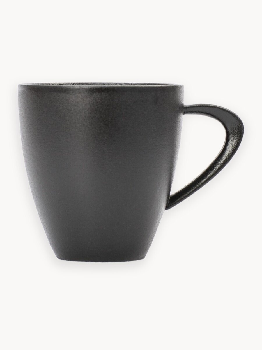 Кружка DOMENIK ROCK BLACK, 360 мл, фарфор, использование в СВЧ