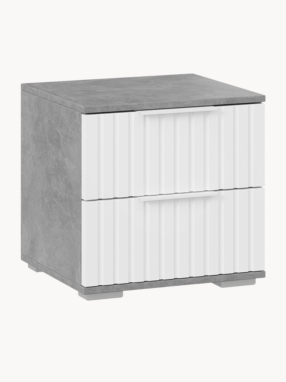 Тумба прикроватная Мебель Трия Хилтон, ЛДСП, белый, 41.4 см x 46 см x 45 см