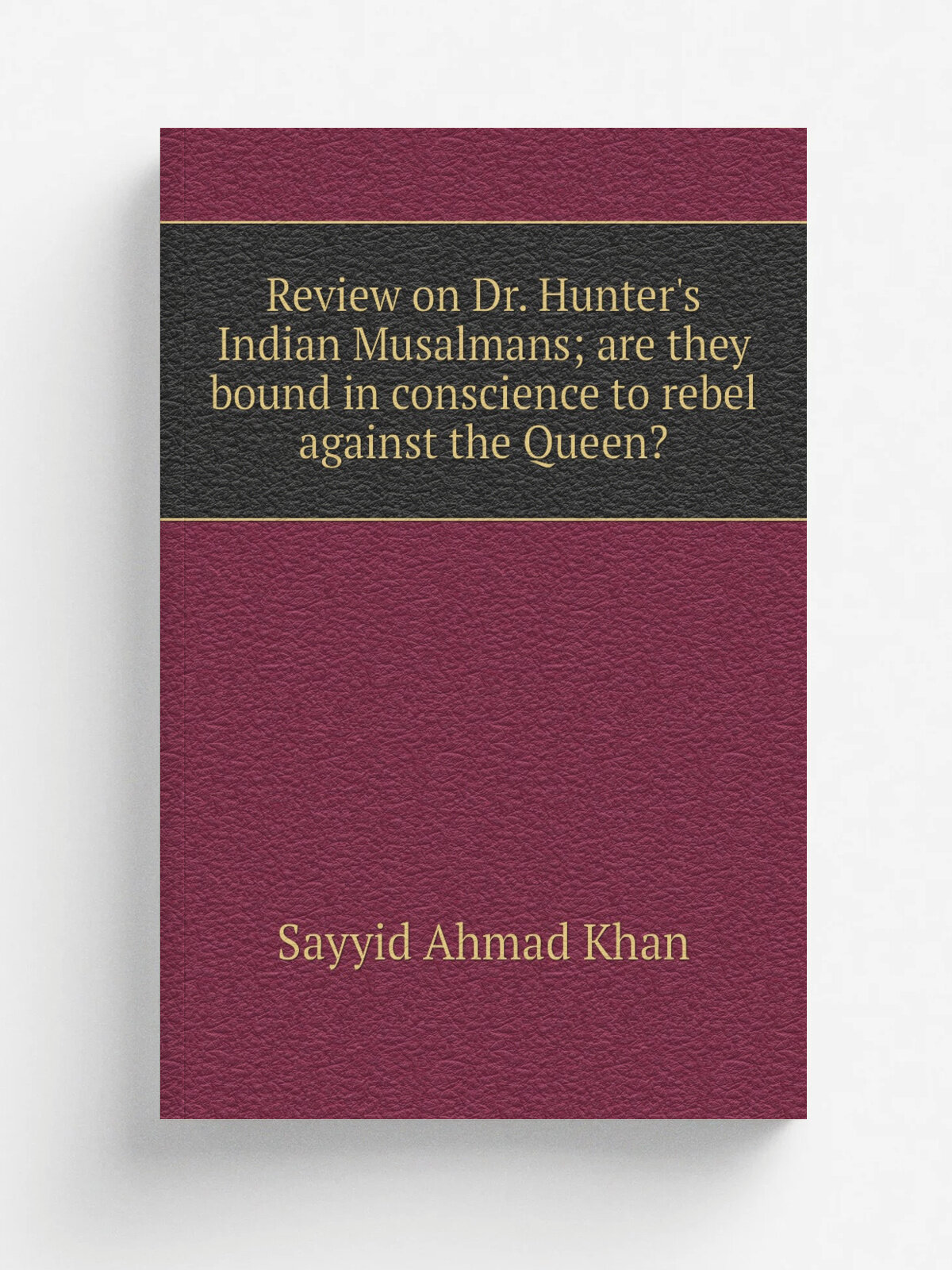 Review on Dr. Hunter's Indian Musalmans; are they bound in conscience to rebel against the Queen? | Sayyid Ahmad Khan | Репринт