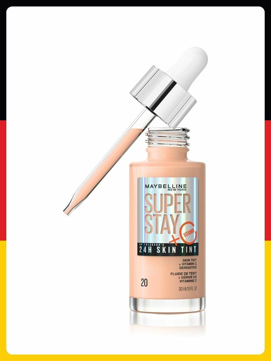 Жидкая тональная основа Maybelline Super Stay 24H Skin Tint, 30 мл № 20 - Камея