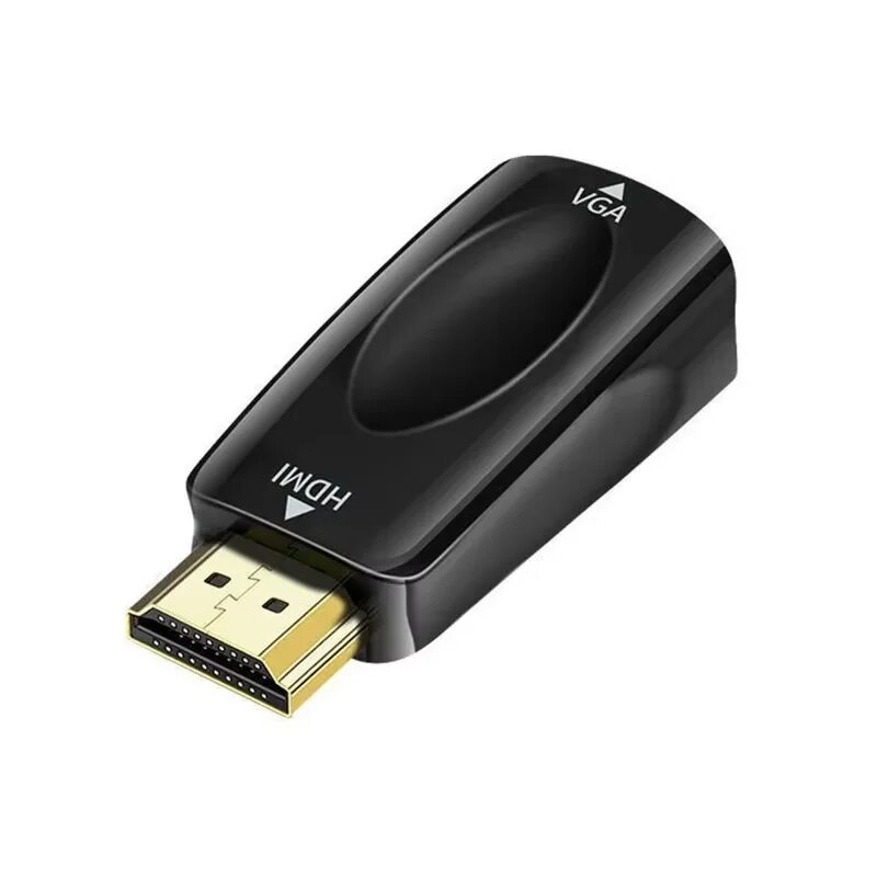 HDMI-совместимый кабель-конвертер Vga, адаптер «папа-мама», разъем 3,5 мм, аудио, HD 1080p для ПК, ноутбука, планшета, Black no cable
