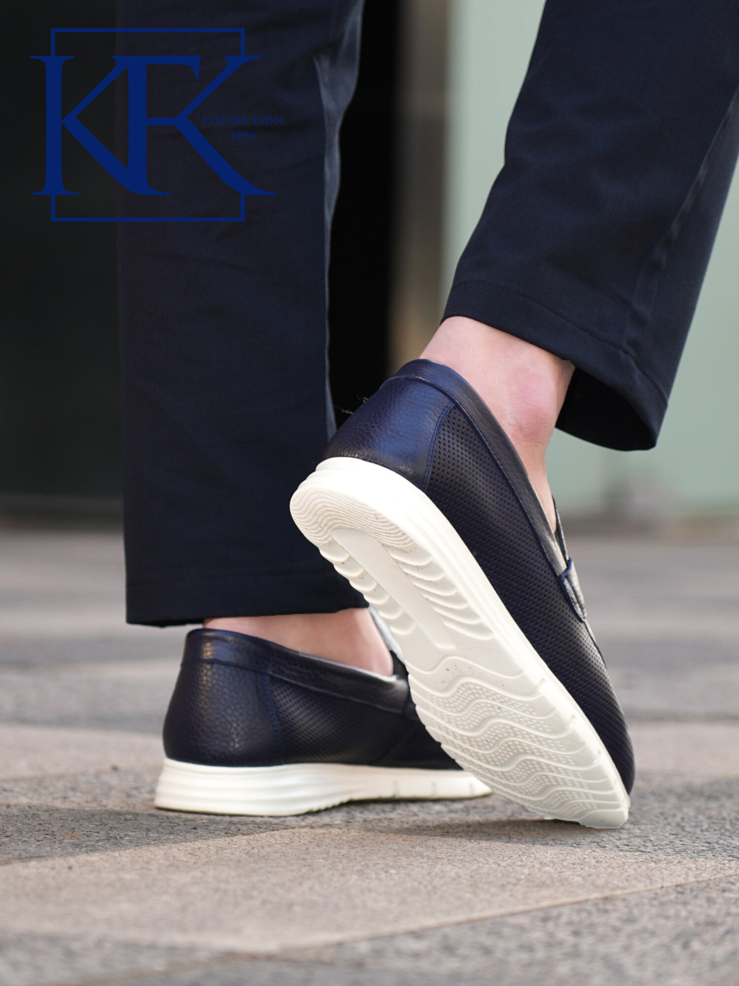 Лоферы KFK KFKLORO, размер 41, темно-синий — фото 1