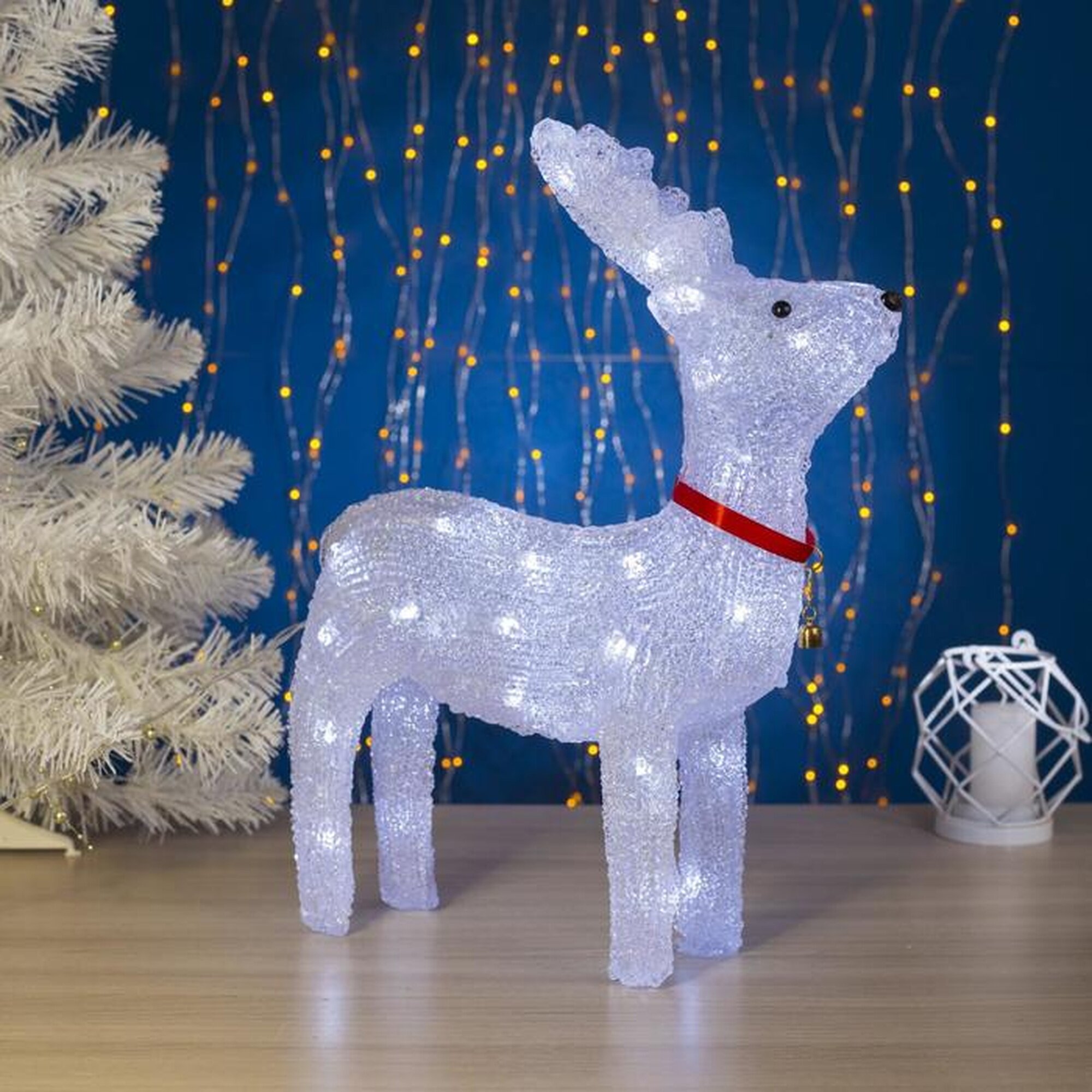 Светодиодная фигура «Оленёнок гордый» 30 × 40 × 11 см акрил 40 LED 220 В свечение белое