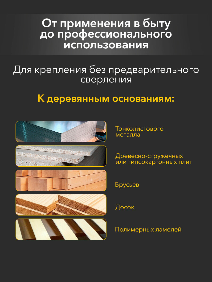 Набор оцинкованных саморезов Kranz для ДСП диаметром 3-5 мм в кейсе, 76 шт — фото 1