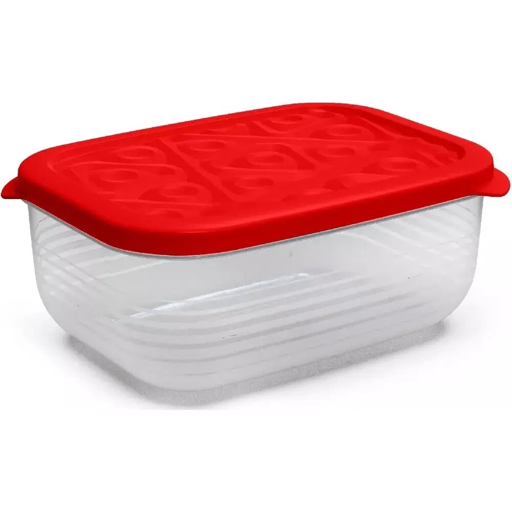 Контейнер для хранения продуктов Forma Flexo 1 9л  красный  прозрачный корпус  надежная крышка  компактный