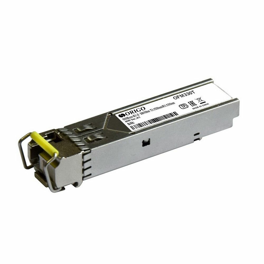 Трансивер ORIGO OFM330T/10KM/A1A WDM SFP-трансивер, 1000Base-BX-D (Simplex LC), Tx:1550 нм, Rx:1310.