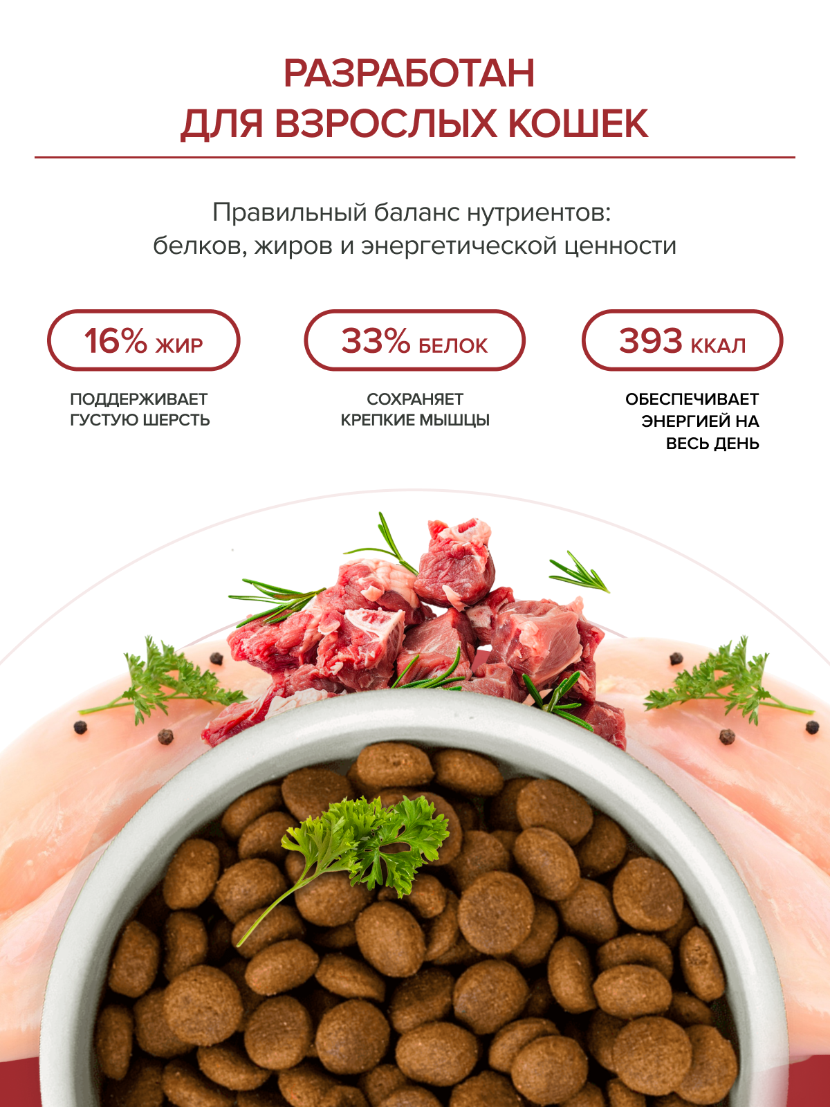 Корм для кошек сухой индейка, ягненок и рис, беззерновой, суперпремиум, 800 г — фото 1