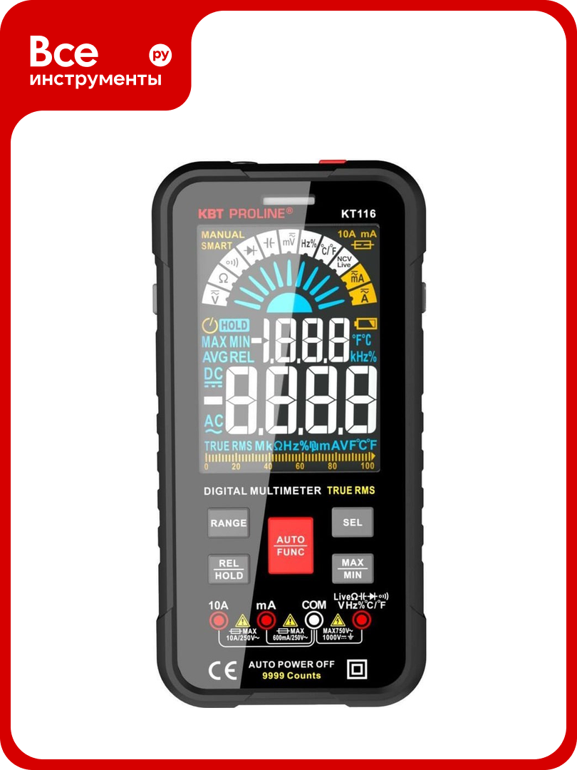 Цифровой мультиметр КВТ KT 116 PROLINE SMART 87248