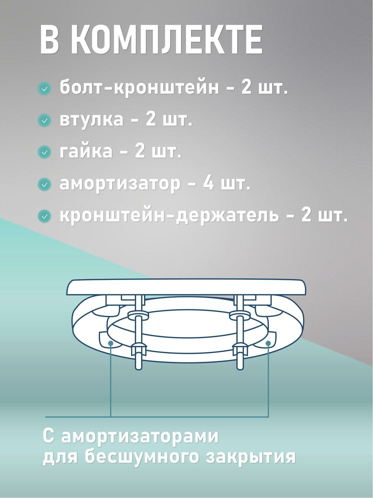 Крышка-сиденье Fora, для унитаза, черный, с микролифтом, Россия — фото 1