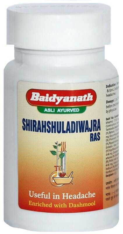 Ширахшуладиваджра Рас Байдианат для мозга нервной системы мозговых процессов. Shirahshuladiwajra Ras Baidyanath 40 таб.