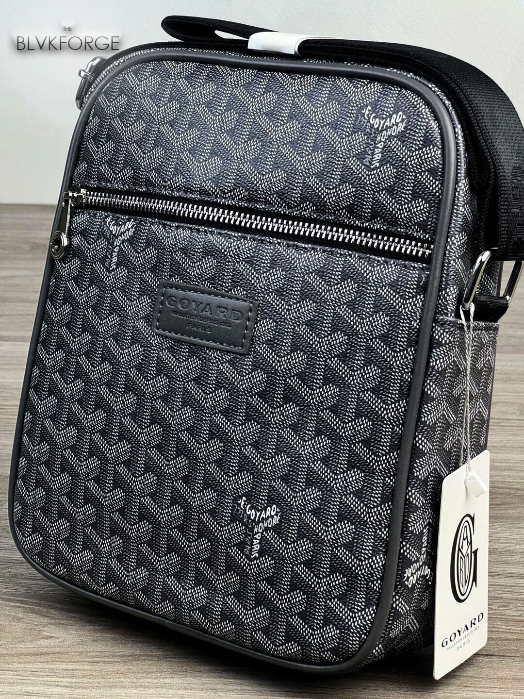 Сумка-рюкзак Goyard, фактура матовая, серый — фото 1