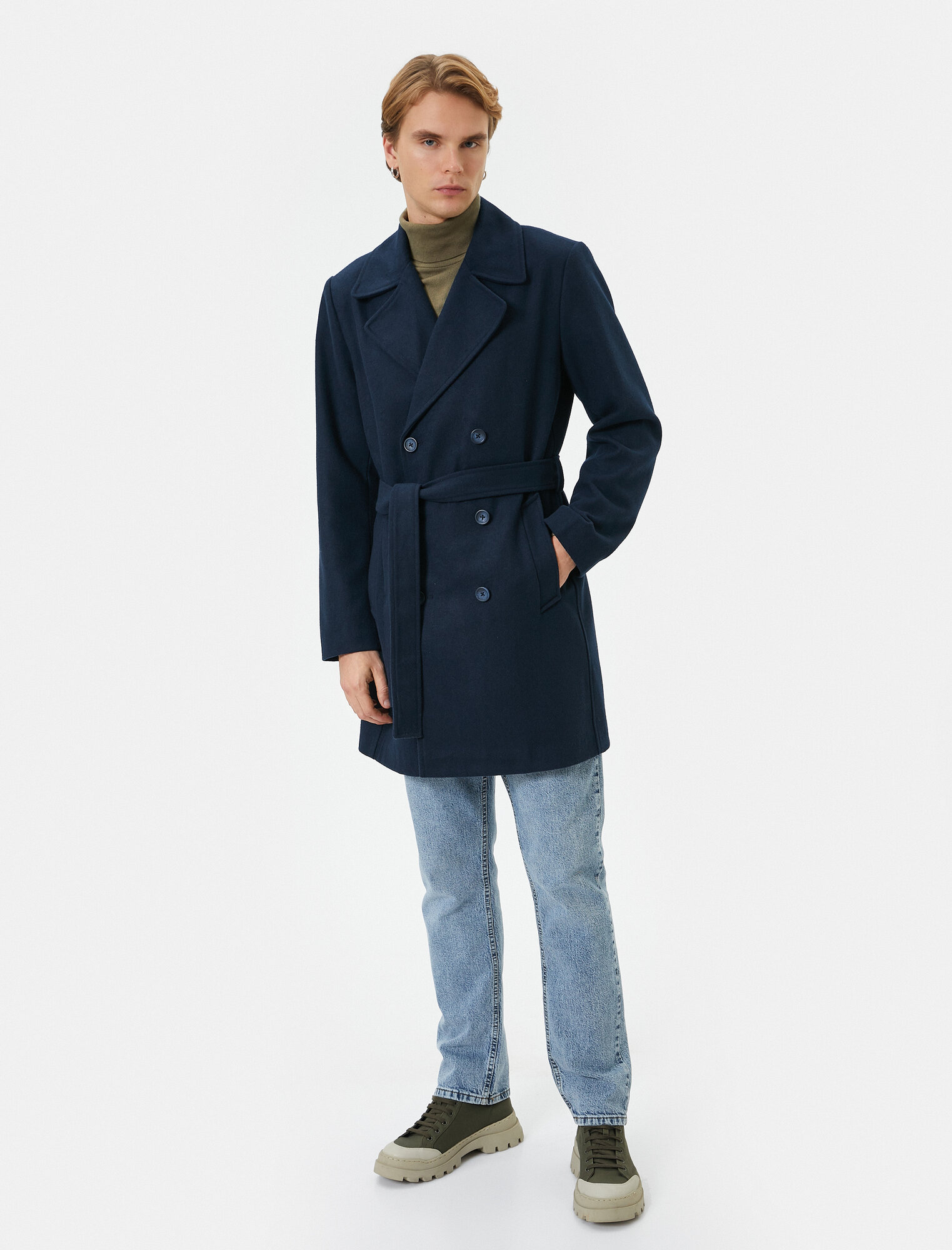 Пальто KOTON, размер S, темно-синий — фото 1