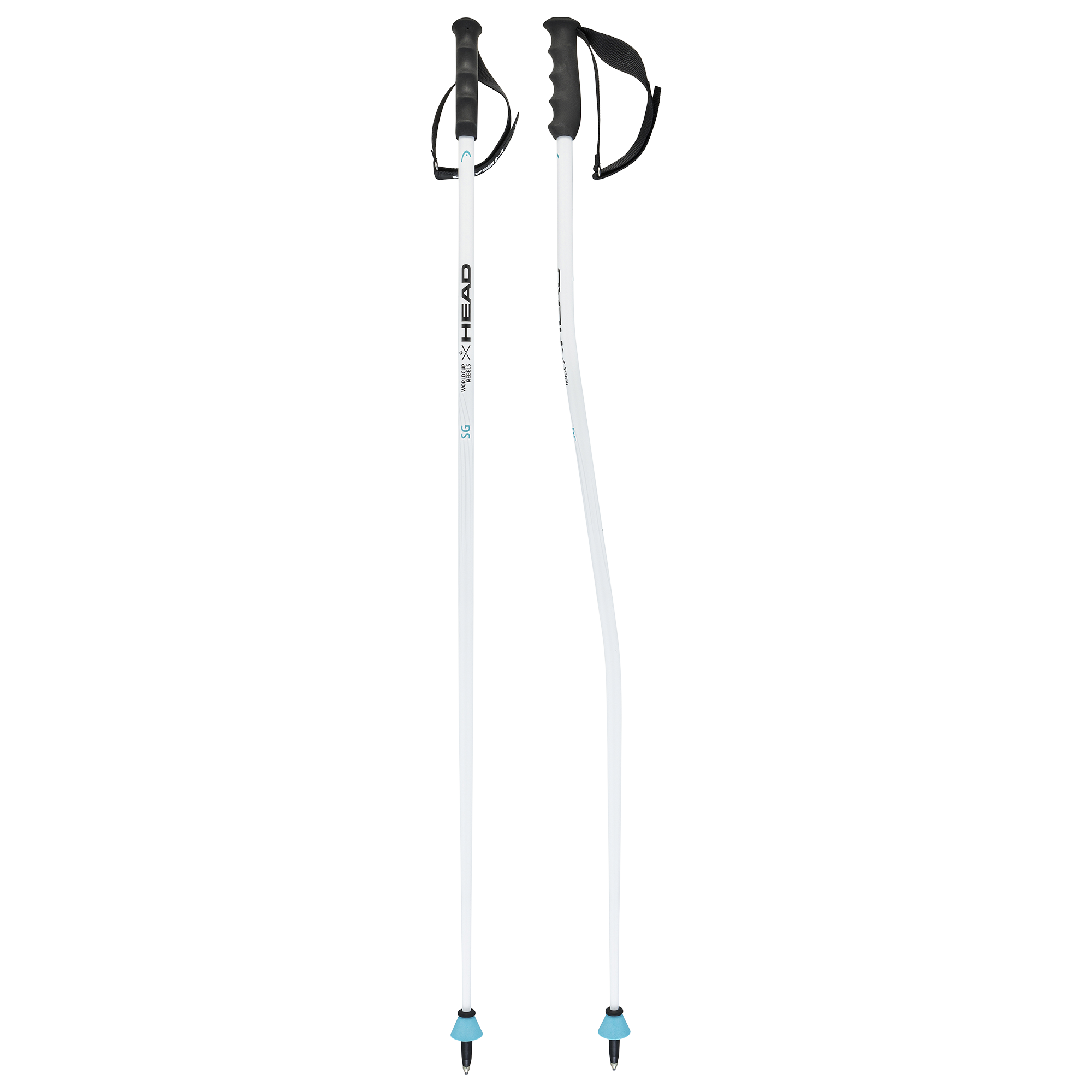 Палки горнолыжные изогнутые Head World Cup SG 125 см белые