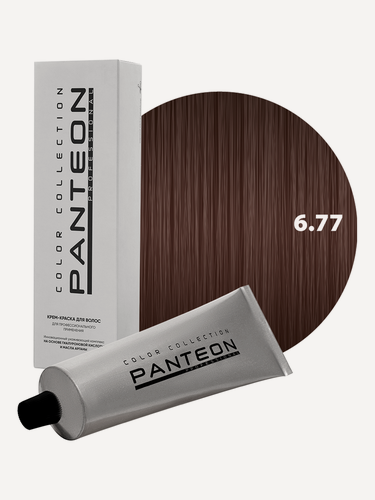 Изображение товара Стойкая крем краска для волос Пантеон Panteon 100 мл - PANTEON 6.77 Русый коричневый интенсивный