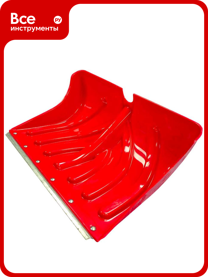 Пластмассовая лопата с оцинкованной планкой ООО ПК тандем-агро крепышок средний 500x335мм цветная с ребрами жесткости тулейка d=32мм без черенка 4670016436177