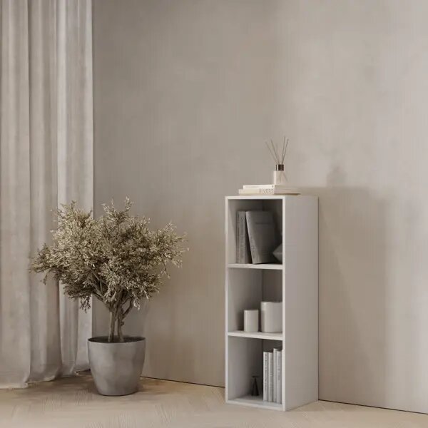 Стеллаж Spaceo KUB 3 секции 36x104.9x31.7 см ЛДСП цвет белый