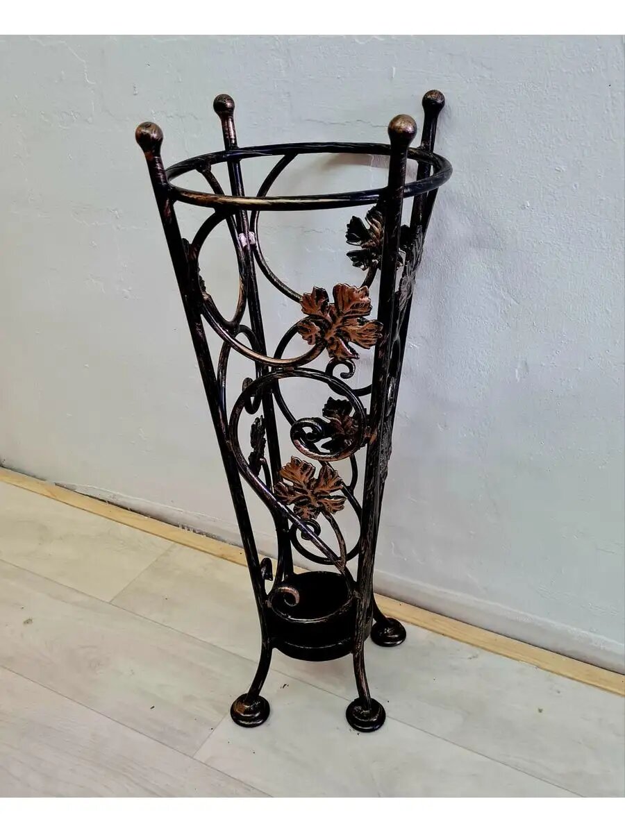 Кованая подставка для зонтов, Студия кованой мебели Нива, цвет античная медь — фото 1