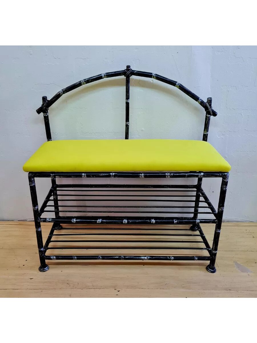 Кованая банкетка №36, Студия кованой мебели Нива, цвет желтый — фото 1