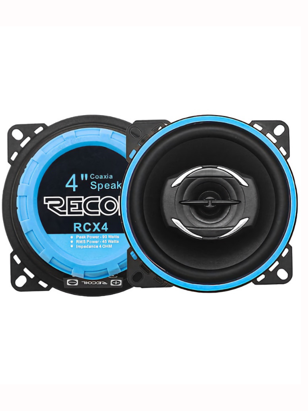 Колонки автомобильные RECOIL RCX4, коаксиальная 10см, 2 полосы, 114-27000Гц (Matiz Spark Damas)