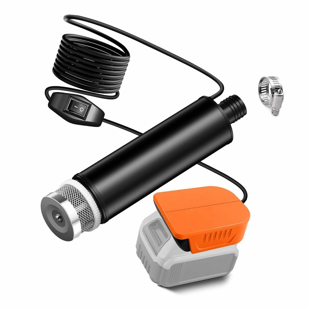 Беспроводные насосы 500GPH с аккумулятором 20V для дренажа и полива