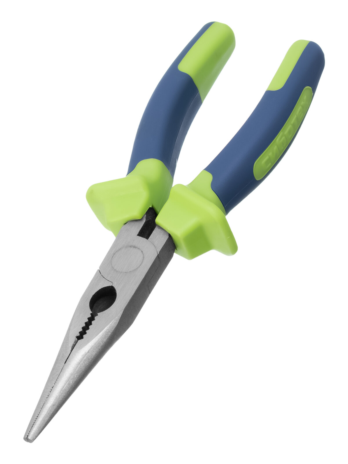 Длинногубцы прямые Сибртех 180 мм двухкомпонентные рукоятки 17105