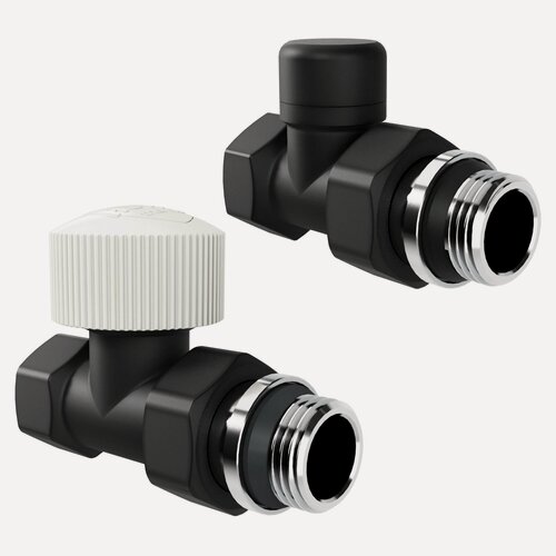 Изображение товара Набор термостатический прямой Royal Thermo Design 1/2"М30х1,5 (Черный)
