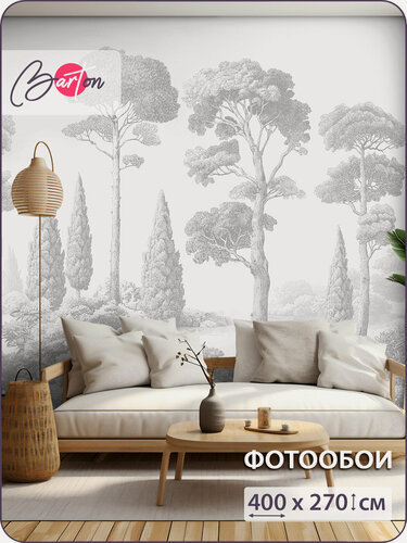 Изображение товара Фотообои на стену флизелиновые 3d Лес Природа 400x270 см Bartonwall N175_G