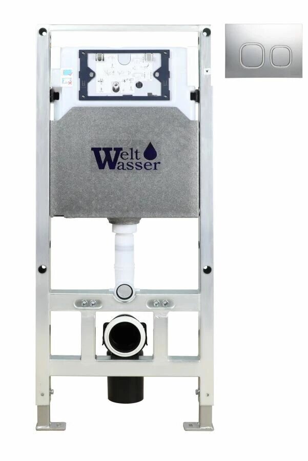 Инсталляция для подвесного унитаза WeltWasser WW Amberg 506 ST CR 10000008231 хром кнопка