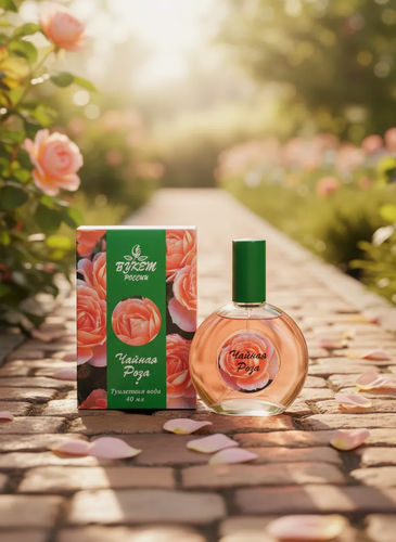 Изображение товара Туалетная вода Букет России "Чайная Роза", для женщин, цветочный аромат, 40 мл