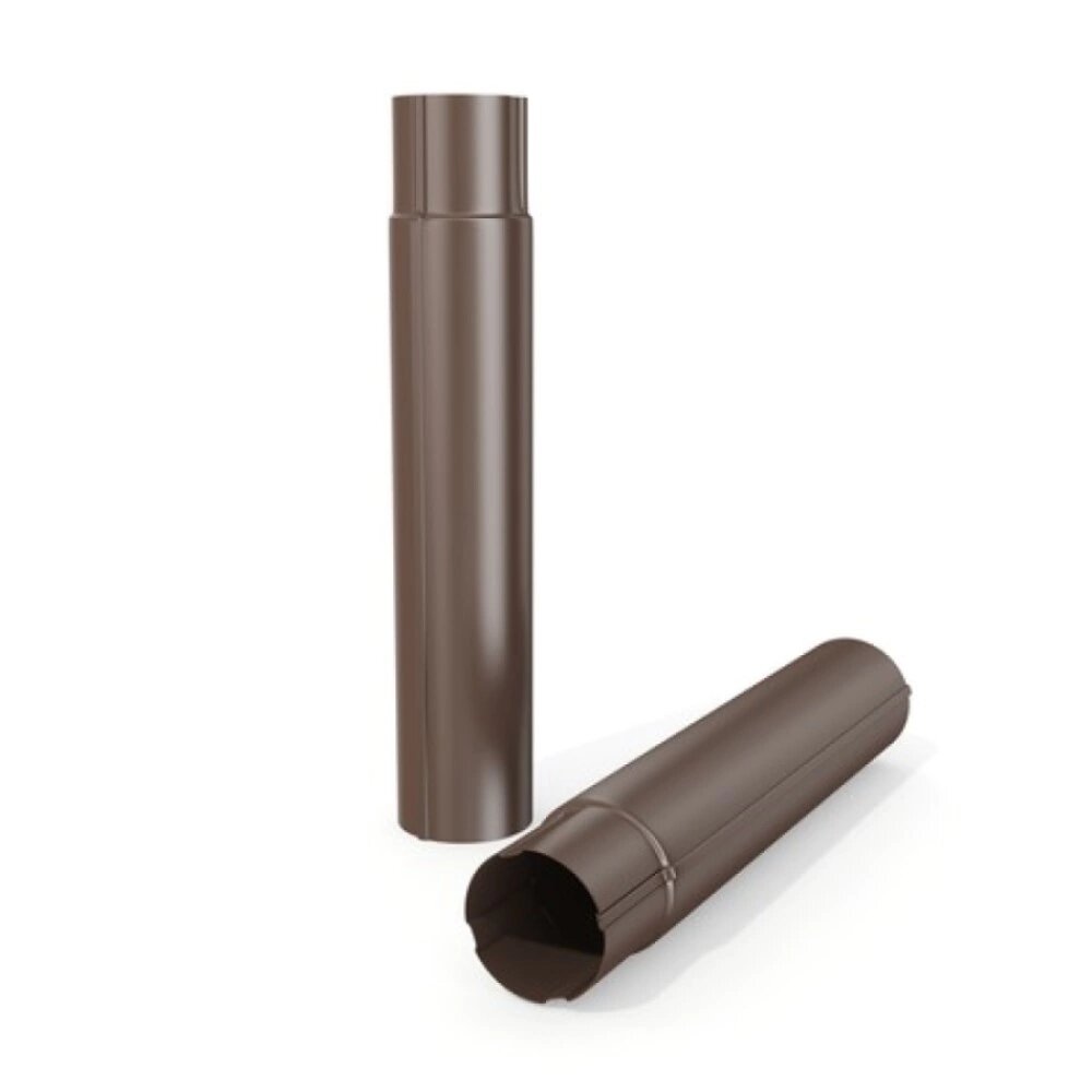 Труба водосточная Vegastok 90 мм коричневая RAL 8017 1 м