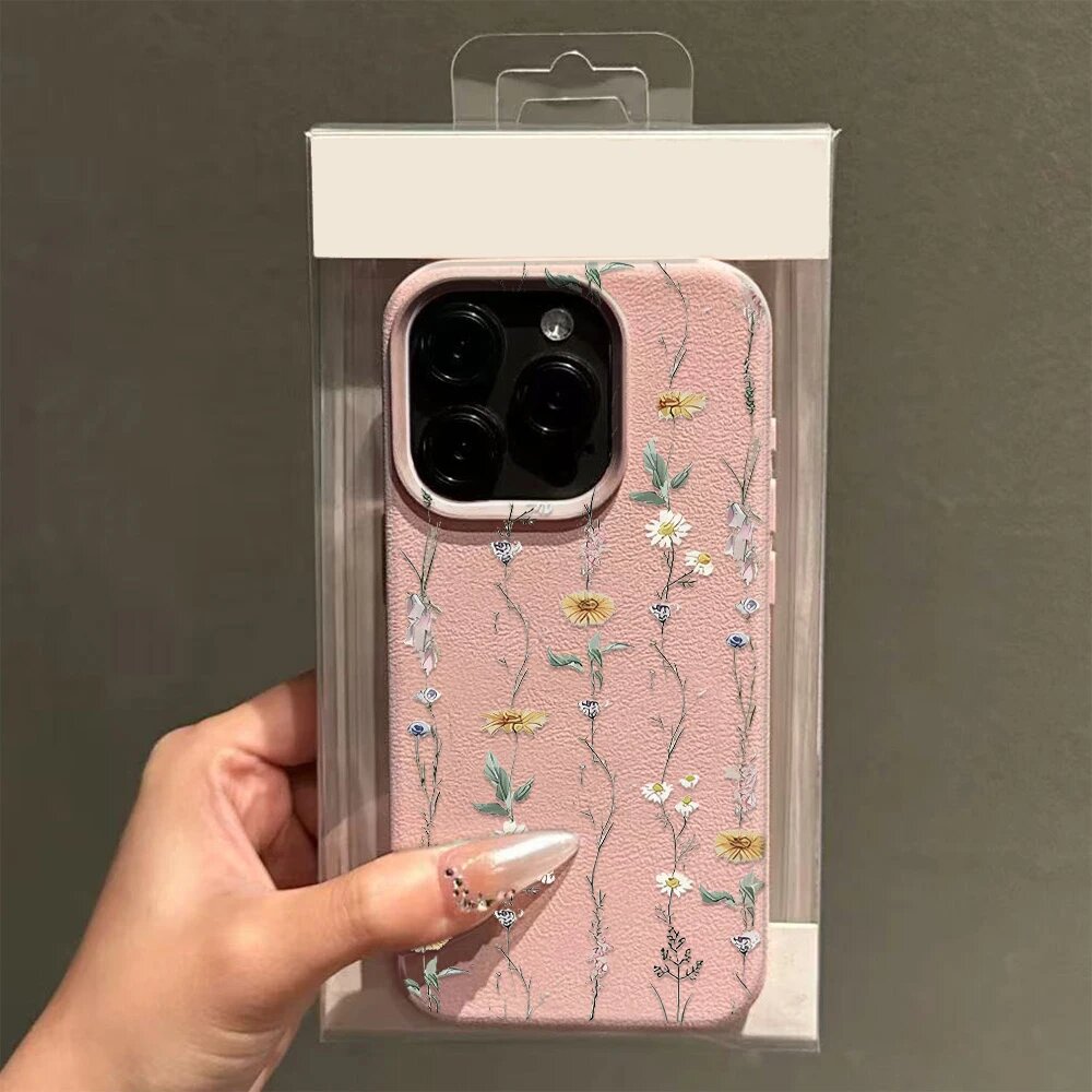 Красочный и ослепительный мягкий чехол для телефона IPhone 17 Pro Max Air 16 15 14 13 12 11 Премиум с рисунком, красивая текстура личи премиум-класса, Pink-WQA1, For iPhone 16Pro Max