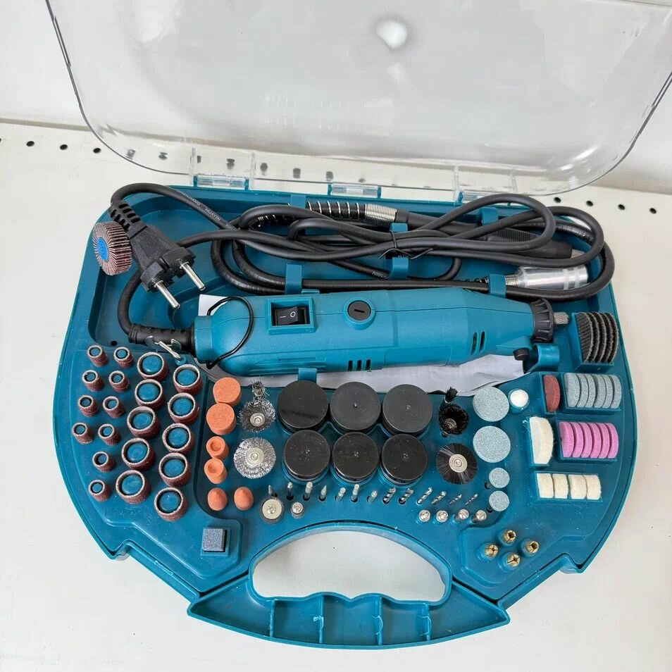 Гравер электрический / Электрогравер с 210 предметами и гибким валом в кейсе