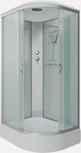 Изображение товара Душевая кабина Niagara Classic NG-33184-14L стеклянная, 110x80, закрытая (с крышей), с матовым стеклом, без гидромассажа, средний поддон с вентиляцией с функцией тропический душ