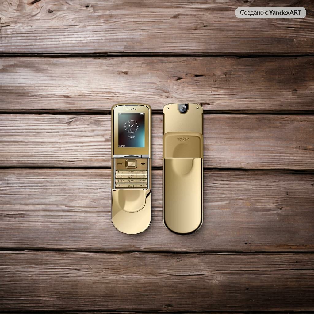 Телефон NOVEY N880 "Gold", кнопочный, Android, 2 SIM, 32Гб, 1050мАч