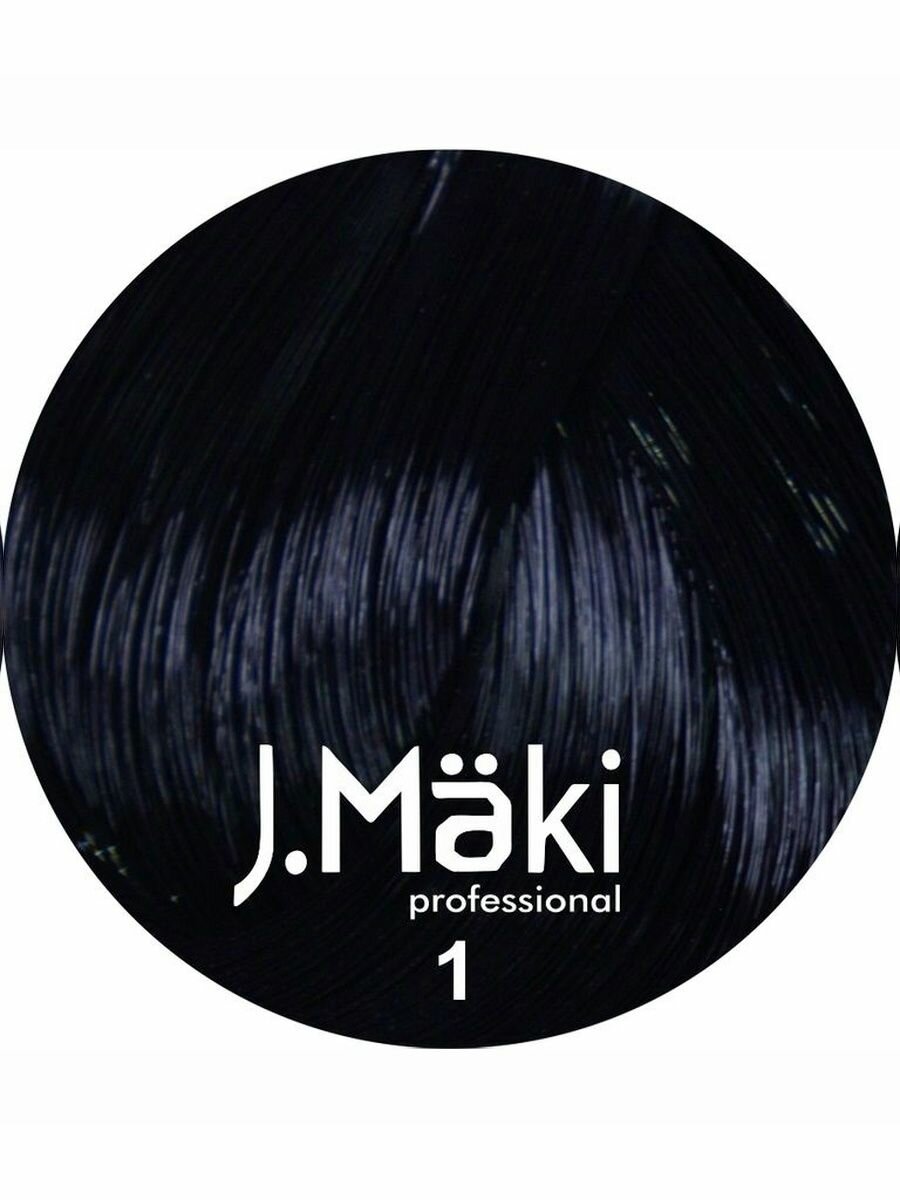 J.Maki 1.0 Черный; cтойкая краска для волос 60 мл — фото 1
