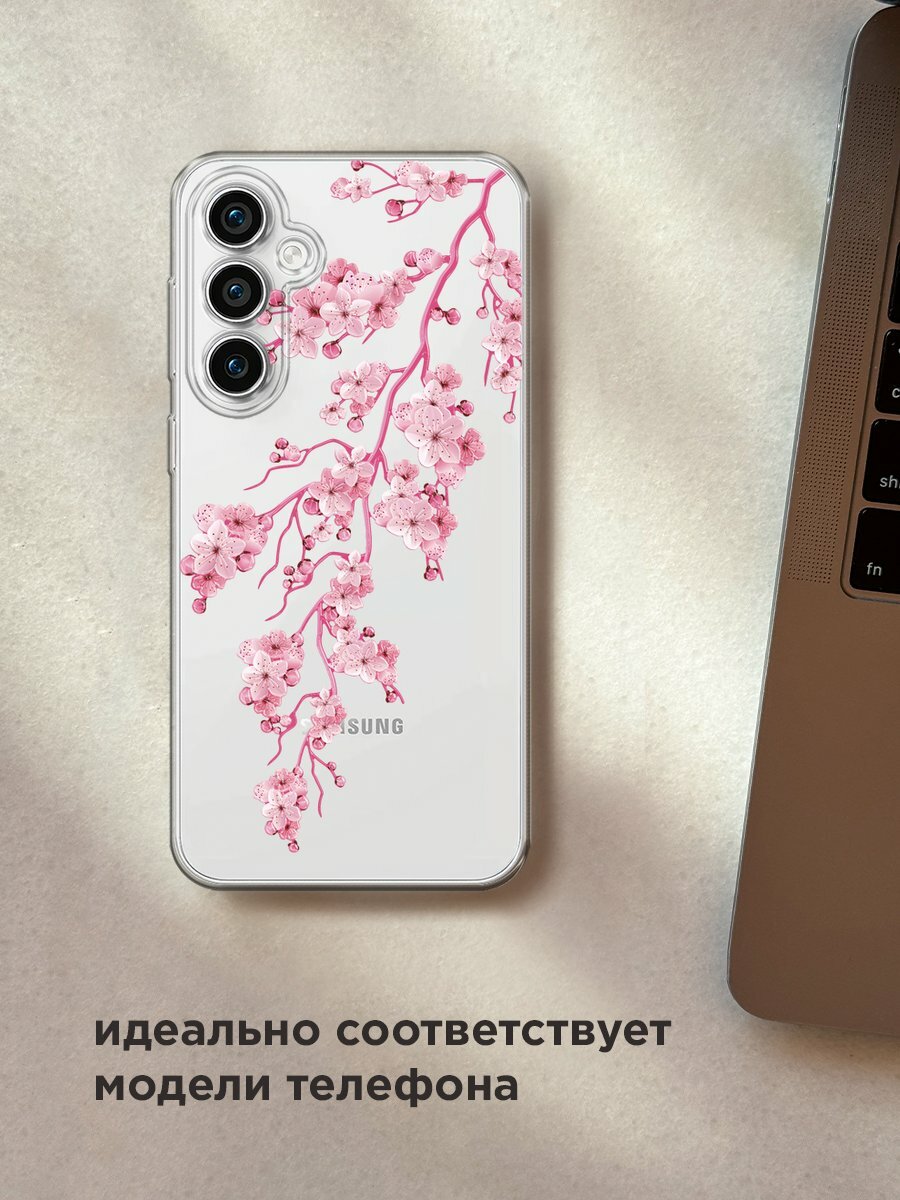 Чехол на Samsung Galaxy S23 FE 5G / Самсунг Галакси S23 FE 5G с принтом "Ветка сакуры 2" — фото 1