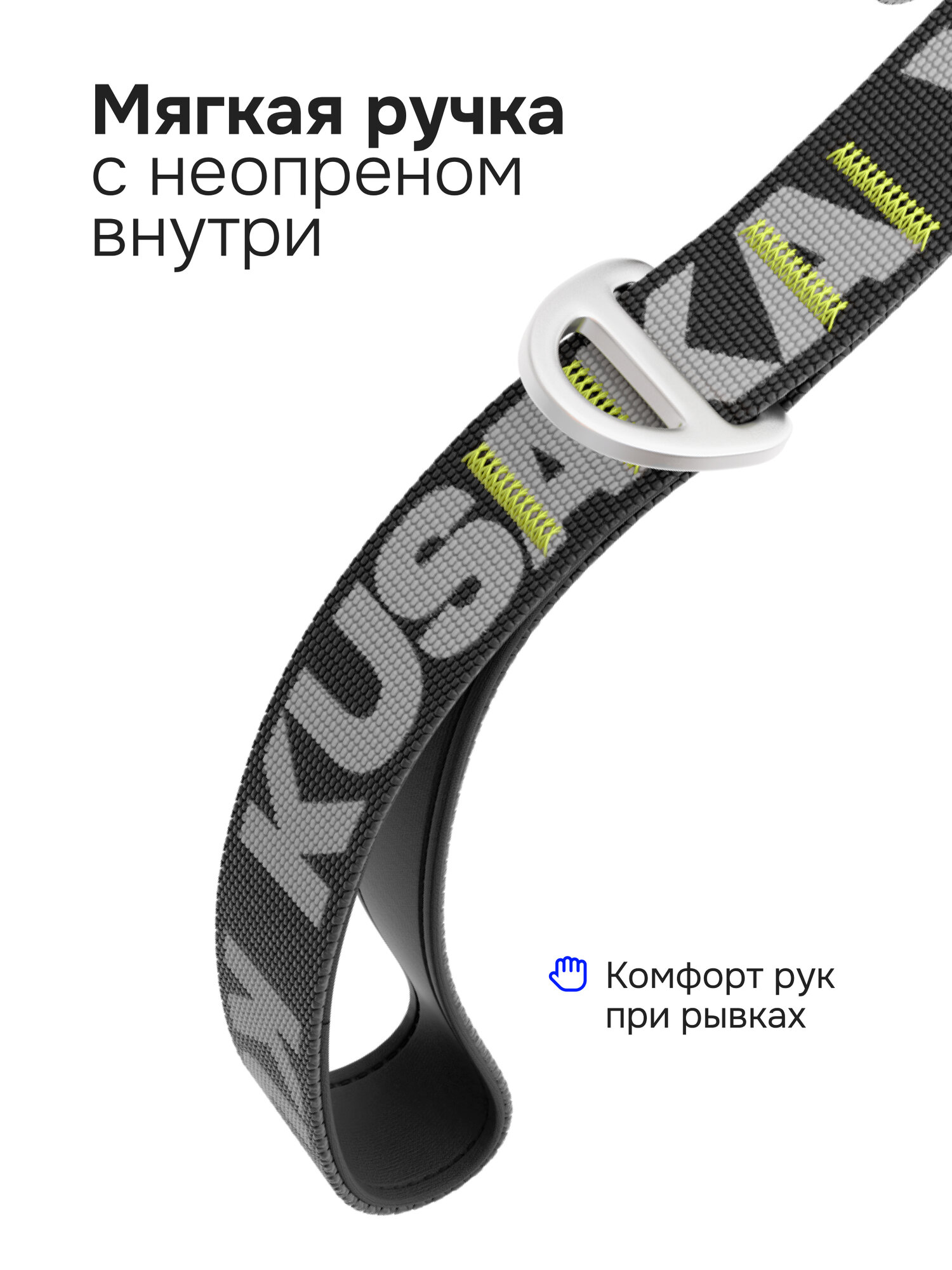 Поводок 5м для мелких и средних собак черно-серый нейлоновый — фото 1