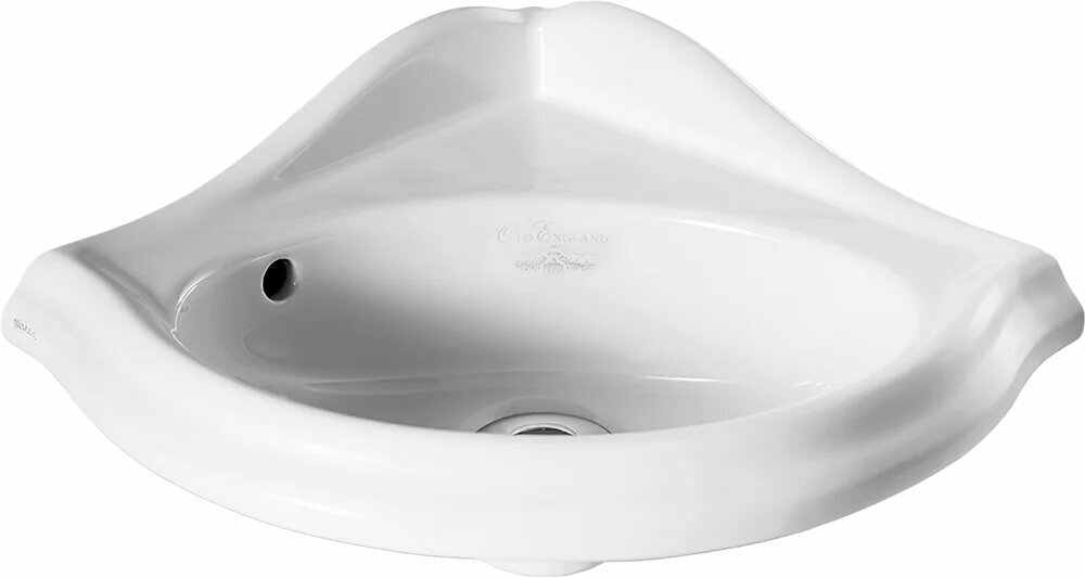 Раковина маленькая в туалет Simas Arcade AR036 34 мини угловая подвесная белая ретро фарфоровая полукруглая 34 см