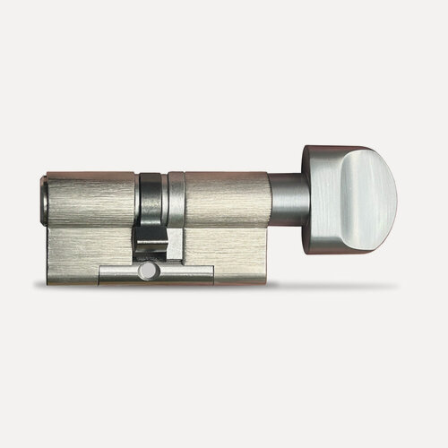 Изображение товара Цилиндровый механизм EVVA 4KS ключ/вертушка 102 мм. (46+56) матовый никель (личинка замка, сердцевина, секретка, врезной, цилиндр)