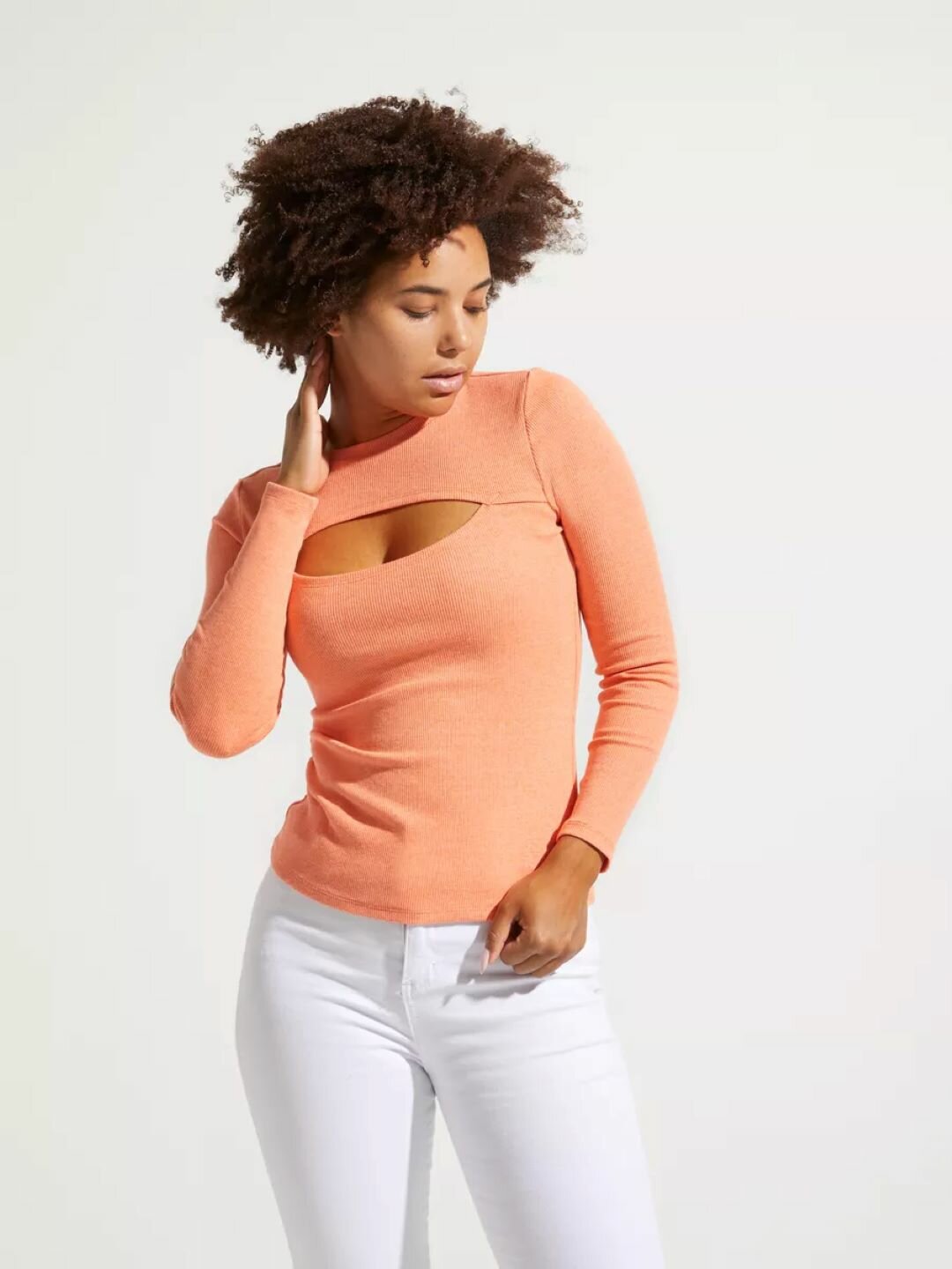 Лонгслив DNZ, размер L, , оранжевый — фото 1