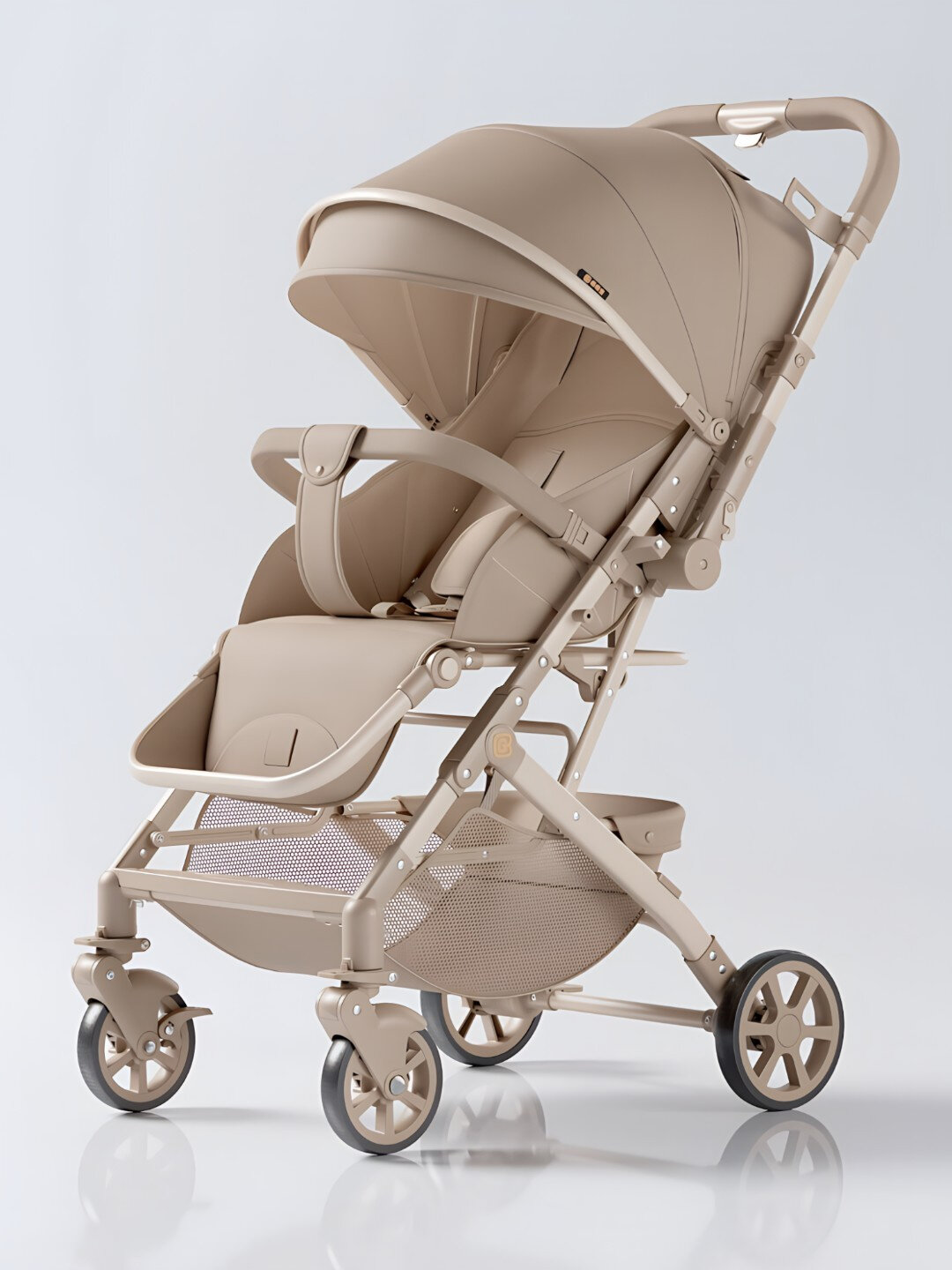 Прогулочная коляска ADILUX "Bat-mask", всесезон, EVA, бежевая, 1 место