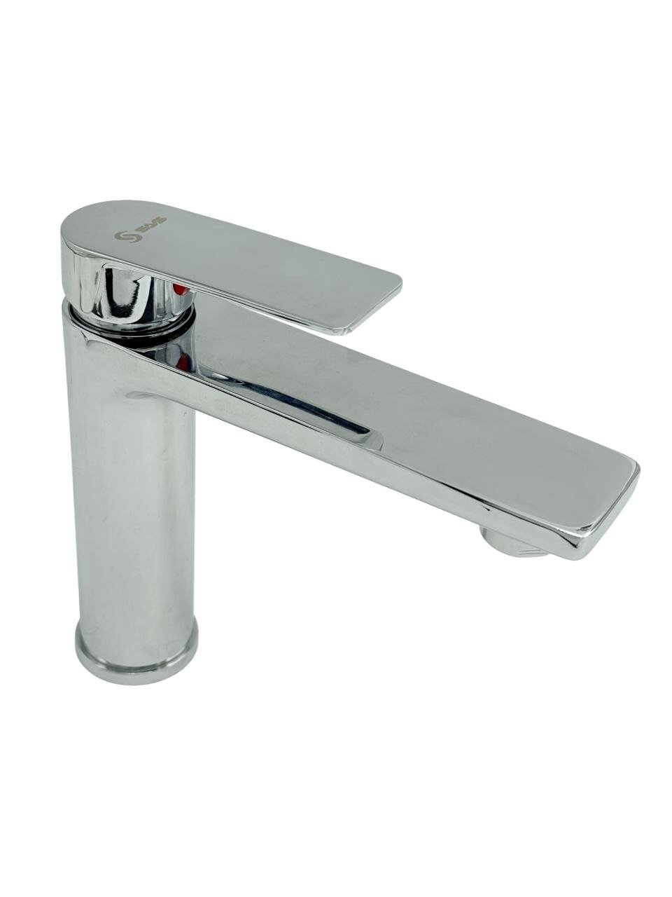 Смеситель SAS-7574- 75C STANDARD, для раковины, латунь, гибкий излив, хром