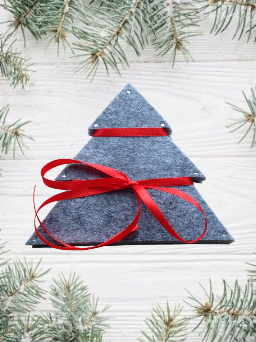 Новогоднее украшение на стол, подставки под бокалы, кружки, плейсматы "Ёлочка", салфетки на стол, бирдекели, набор 6 шт