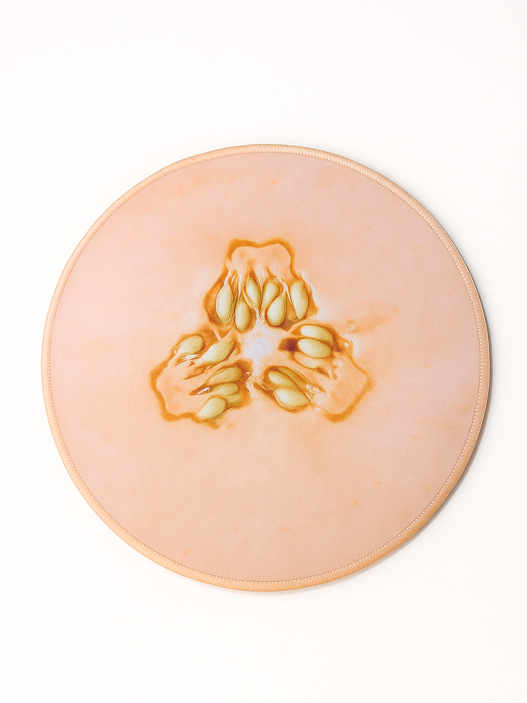 Коврик для мыши "G7", круглый, с принтом фрукт, прошитые края, 25см