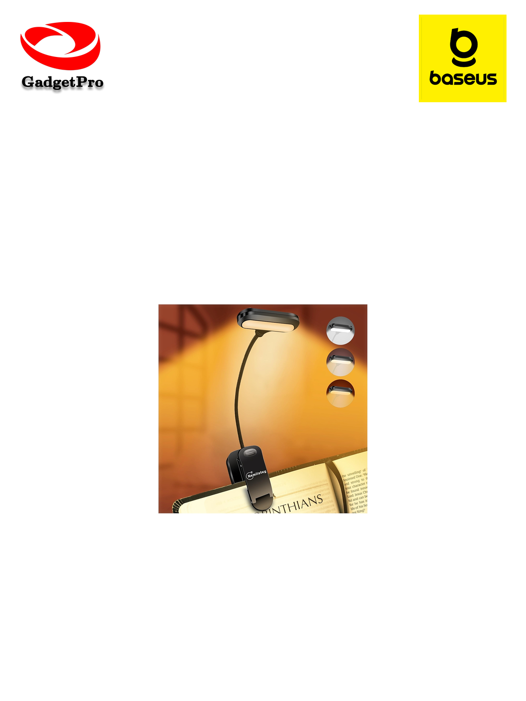 Baseus Comfort Reading Lamp - LED лампа для рабочего места, защита глаз, регулировка яркости и температуры света