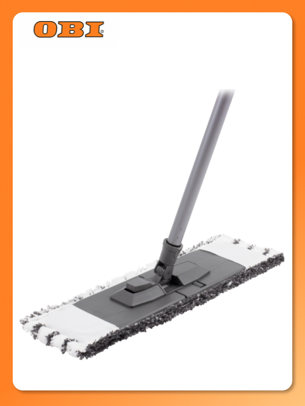 Швабра для влажной уборки in loran плоская  микрофибра  44 13см  ручка 110см