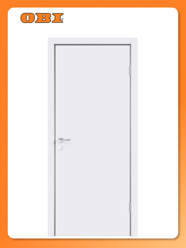 Дверь VellDoris ДПГ Смарт M9x21 белая глухая распашная крашеная 845х20 мм